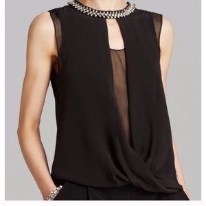 Rebecca Taylor 4 silk jeweled collar NWT